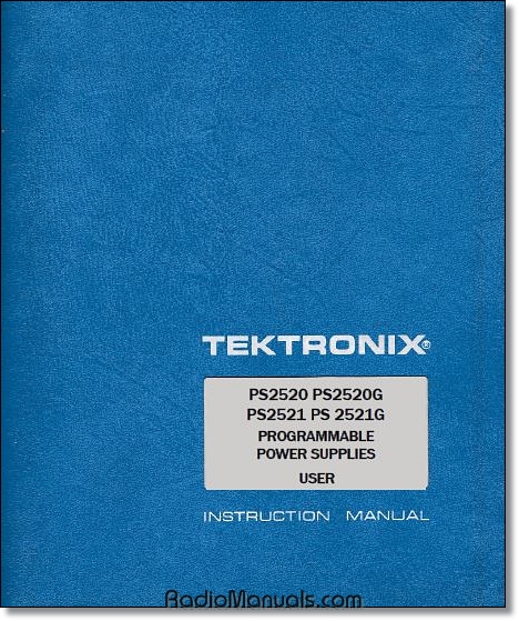 Tektronix PS2520 User Manual Tektronix PS2520 User Manual